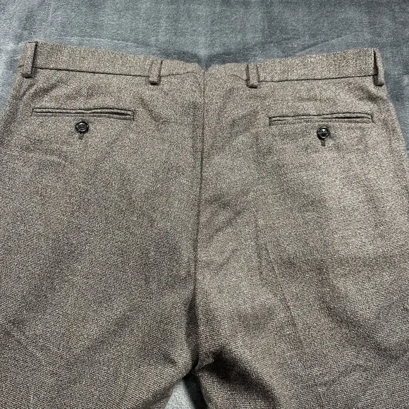 Crosby & Howard Wool Dress Pants Mens 38x30 Tweed Plaid Trousers Tollegno 1900 - Picture 3 of 10